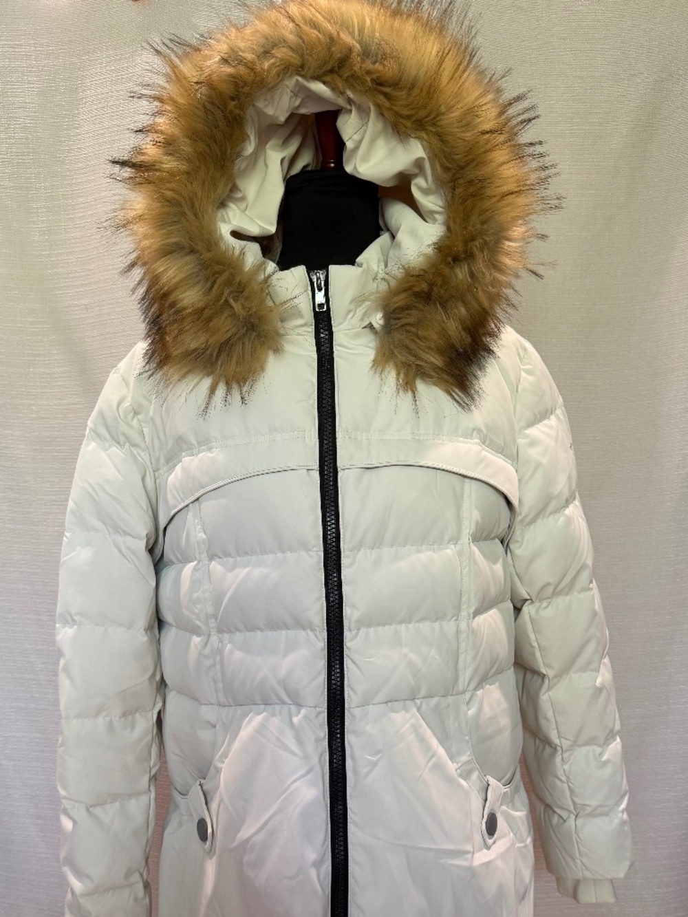 Ororlay Winter Down Jacket with Faux Fur Trimmed Hood - XL